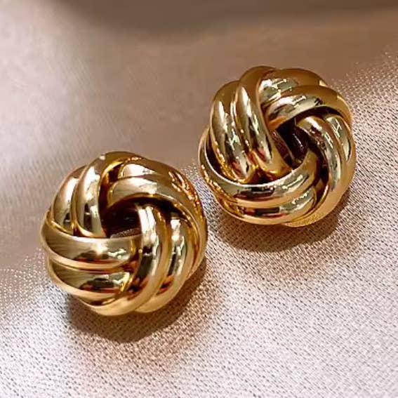 ✅ Twist Knot Ball Stud Earrings – Minimalist Everyday Studs for wholesale by Lilac and Rose