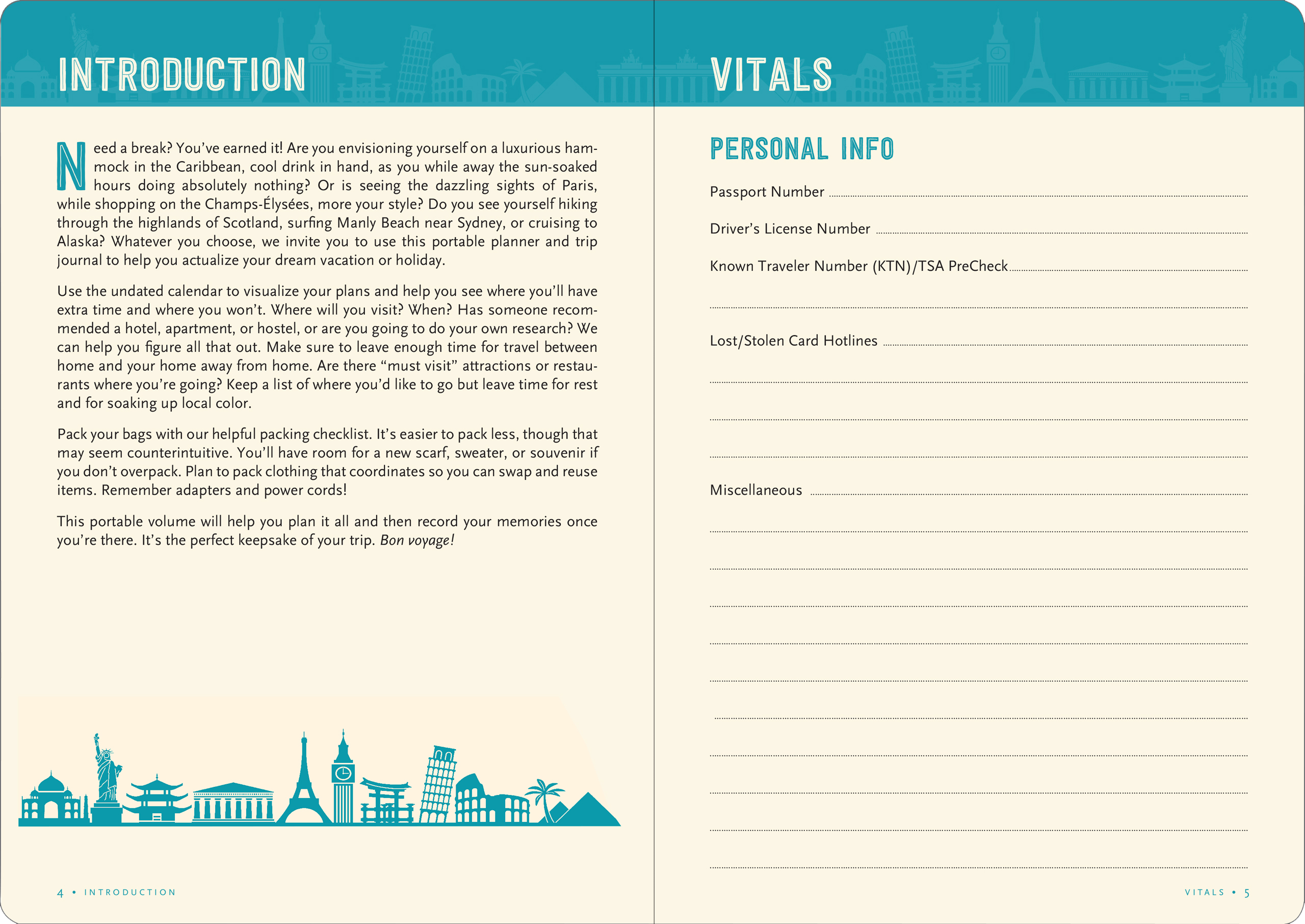 Peter Pauper Press - Wholesale Journal/Diary - Travel Checklist Journal: A Portable Trip Planner and Diary1