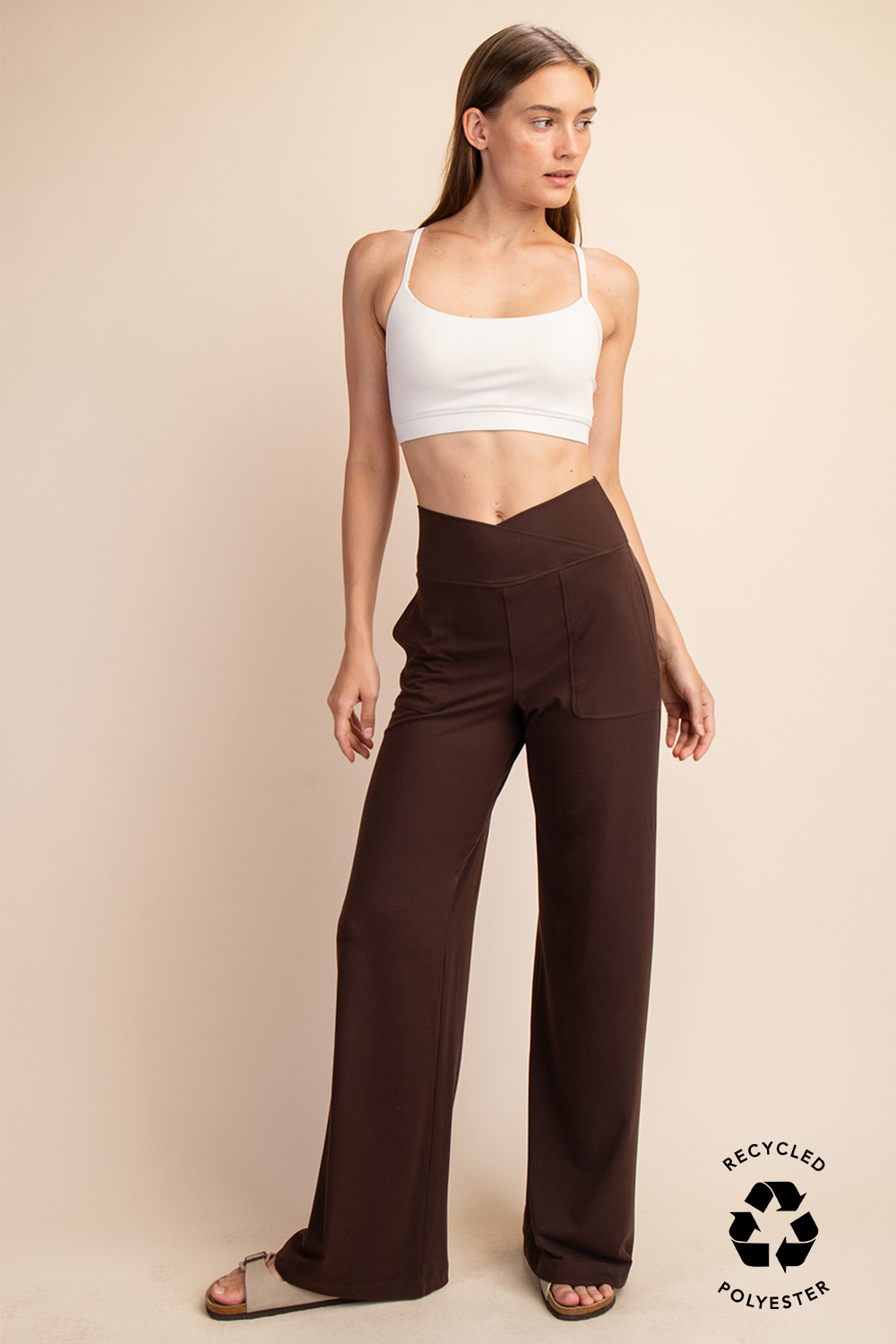 Rae Mode - Wholesale Pants - Women's - RECYCLED BUTTER V WAIST WIDE PANT17