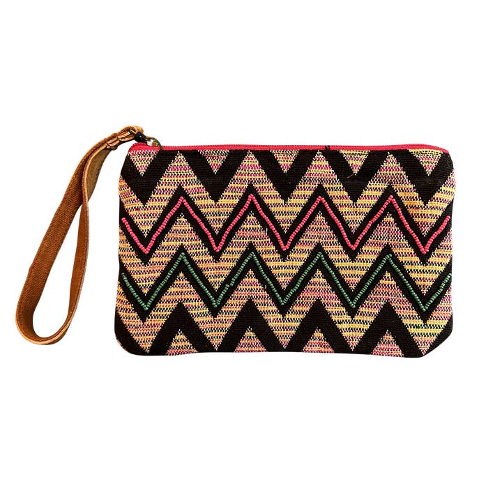 SALE $4 Each (Regular $7) Rainbow Zig Zag Wristlet for wholesale by Chloe & Lex