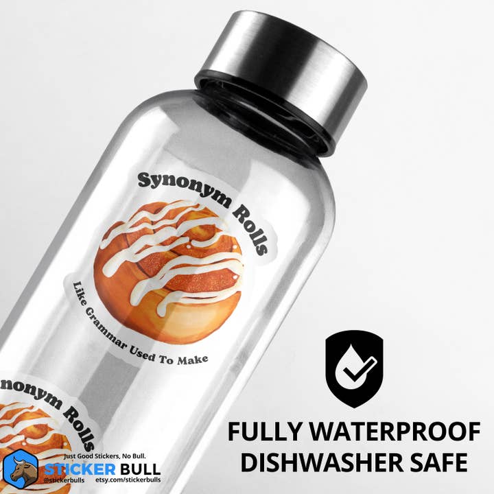 Sticker Bull - Wholesale Sticker - Synonym Rolls Sticker, Like Grammar Made Sticker, Cinnamon Roll Meme Sticker Parody Waterproof Vinyl Sticker for Laptop, Hydroflask, or Car3