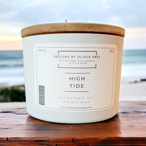 Designs By Olivia Grey | All Natural Soy Candles - Wholesale Jar/Filled Candle - High Tides Natural Soy Candle | Non Toxic Candle3