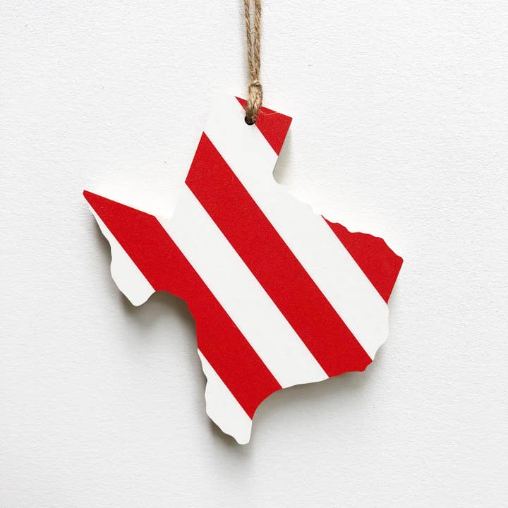 Hemlock & Heather - Wholesale Ornament - Blue/White/Red Team Spirit Texas Ornaments6