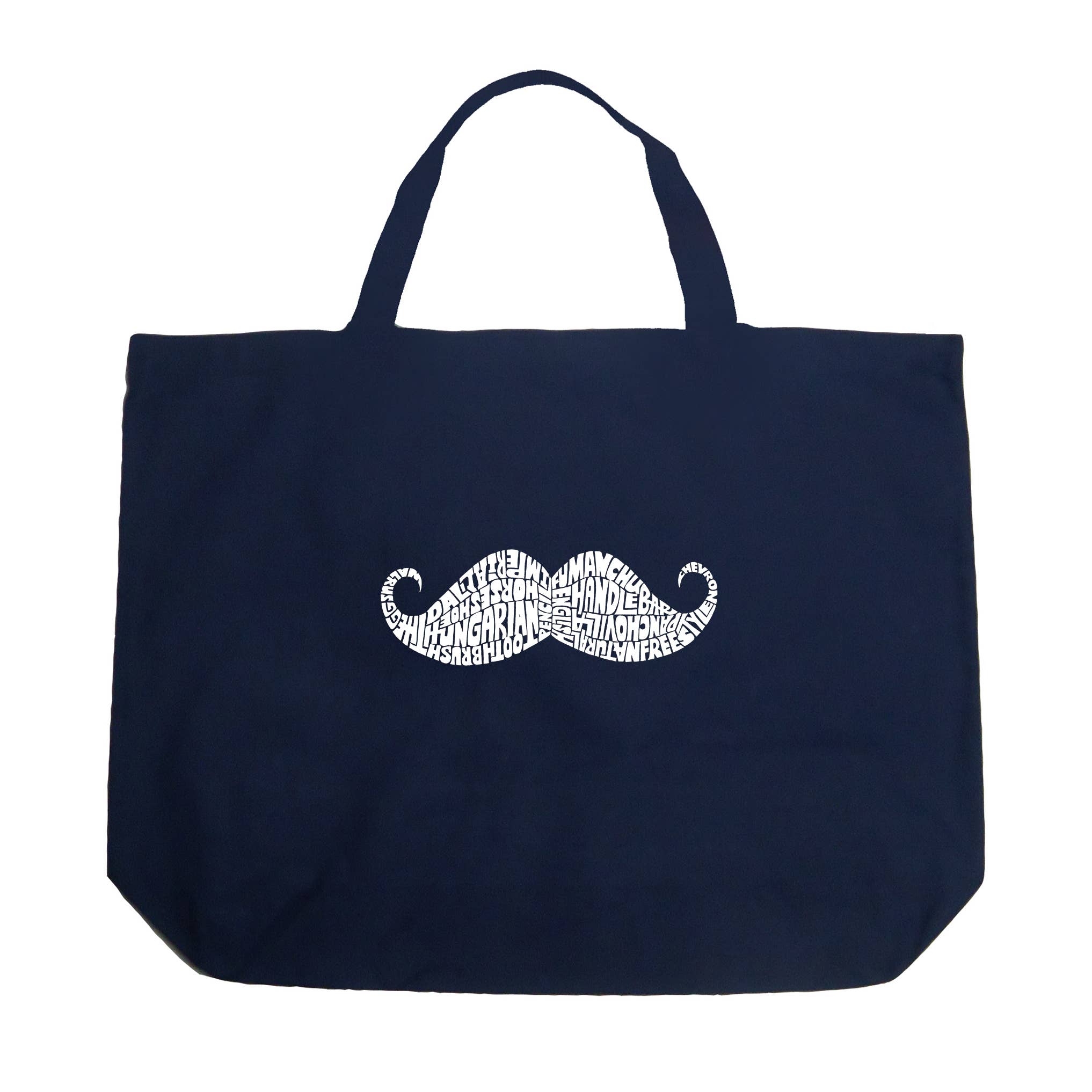 LA Pop Art - Wholesale Tote Bag - Women's - LA Pop Art Word Art Tote Bag - WAYS TO STYLE A MOUSTACHE5