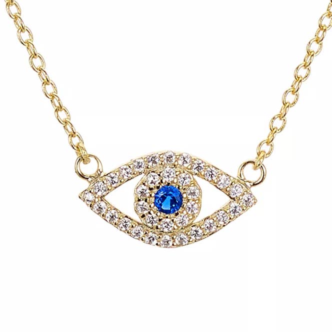 Mini Evil Eye Necklace for wholesale by Lily Max Jewelry