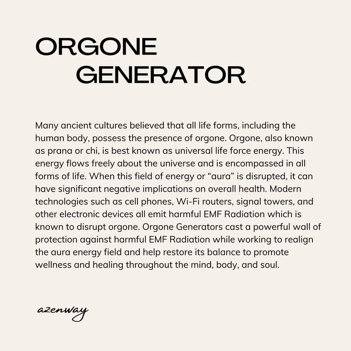 Azenway - Wholesale Spiritual Stone/Crystal - Spirituality XL 85MM Orgone Energy Generator Pyramid