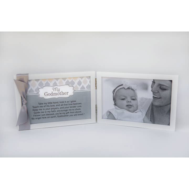 Godmother Gift Sentiment Picture Frame 4x6 White Table 3136 for wholesale by The Grandparent Gift Co. Inc.