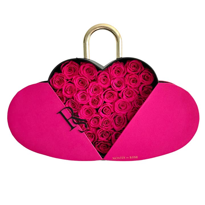 MONTÉE DE ROSE - Wholesale Artificial flowers - Lock of the Heart in Fuchsia