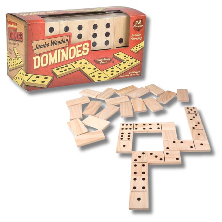 Nuovo set di domino in legno jumbo per la vendita all'ingrosso da parte di Keeraft