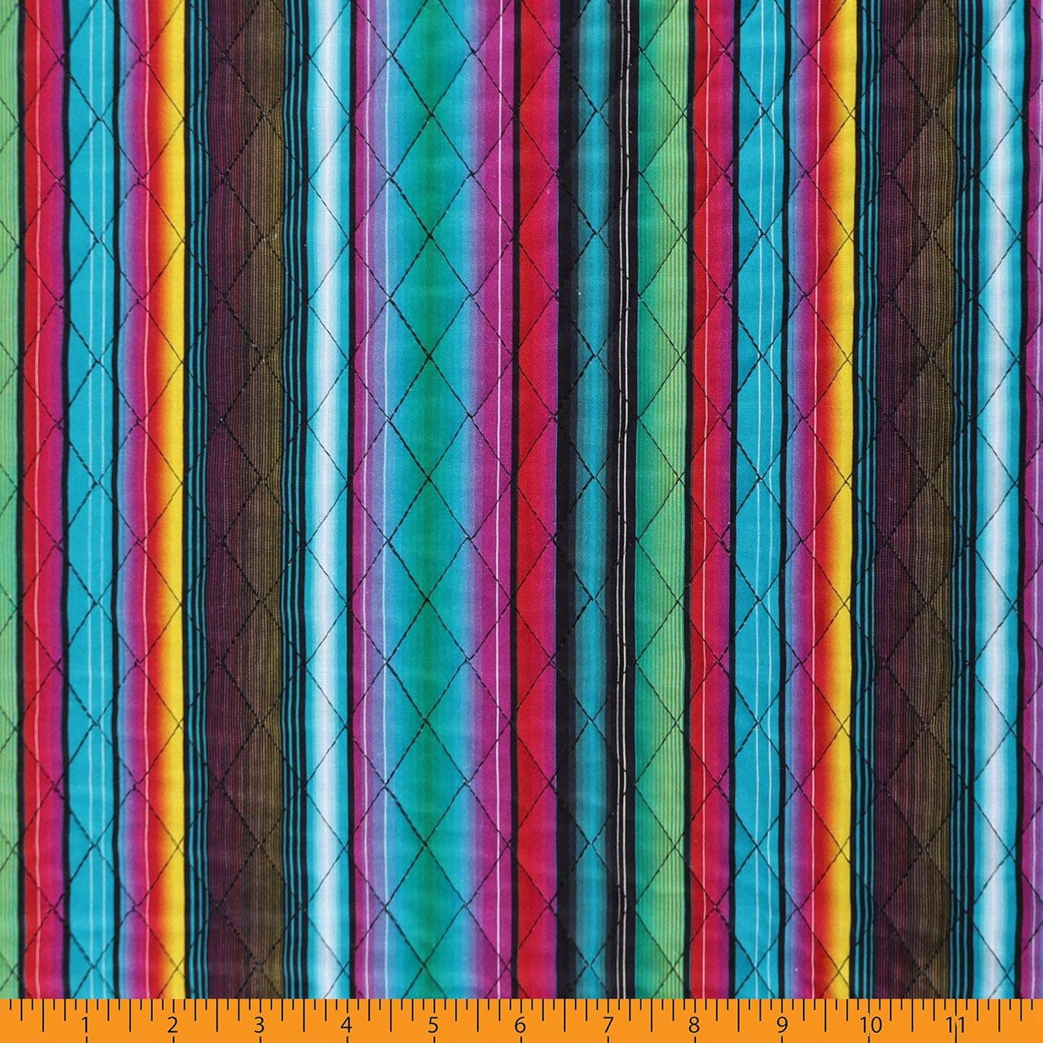 Mook Fabrics - Wholesale Fabric - Quilted Cotton 43" Fabric by the Yard - Stripes/Feathers3