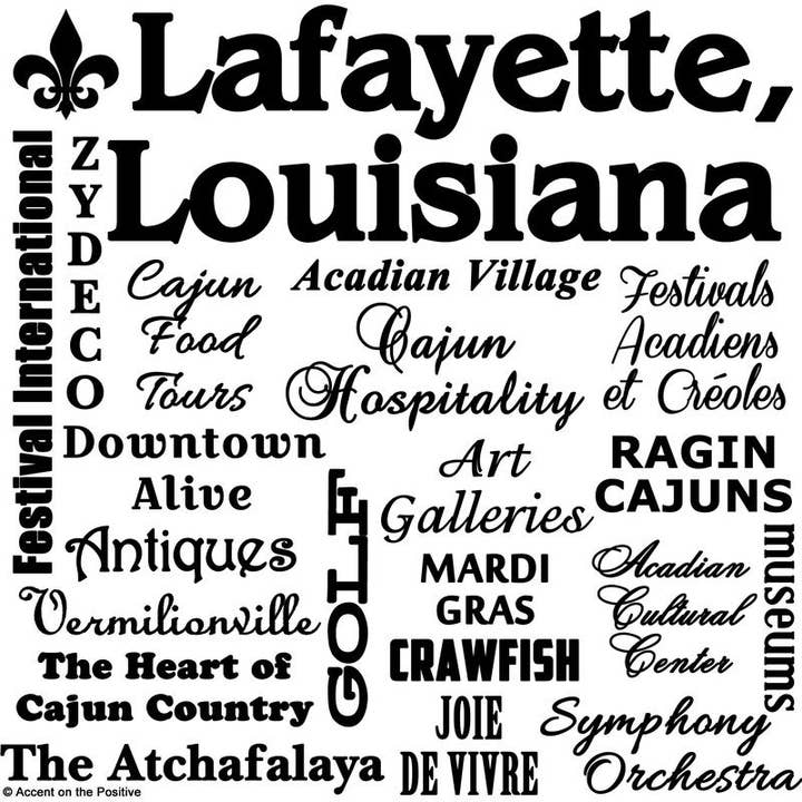 Lafayette, Louisiana,Home Decor Kitchen Tea Towel for wholesale by Distinctive Design Wholesale