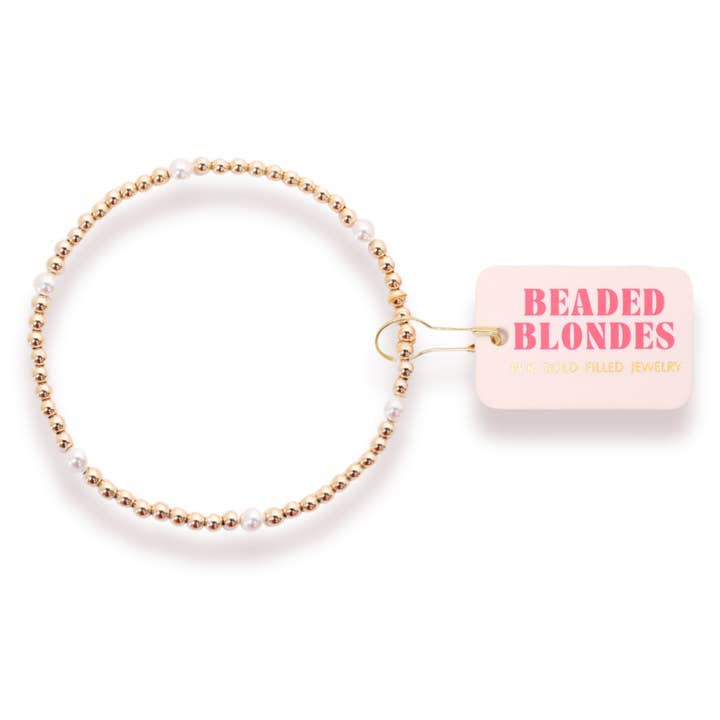 Brazalete Madi con cuentas en oro para venta al por mayor de Beaded Blondes