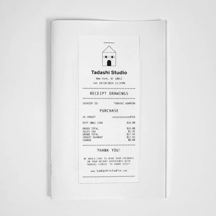 Tadashi Studio - Wholesale Book - Adult - Receipt Zine