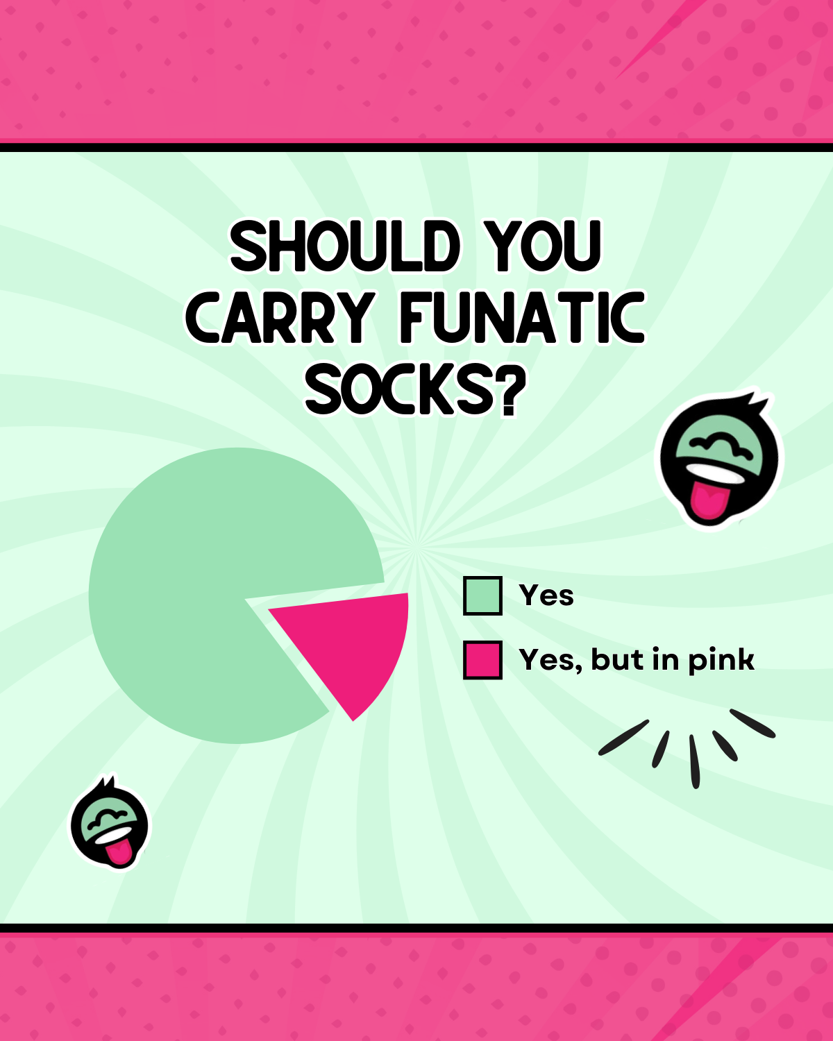 Funatic - About Face Designs - Nice Enough Merch Co – Großhandel Socken - Unisex – Nächster Halt Secondhandladen Socken | Lustig | Funatic3