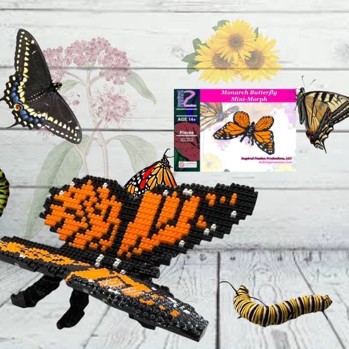Modèle Micro-Blocs Papillon Monarque pour la vente par Inspired Passion Productions,LLC