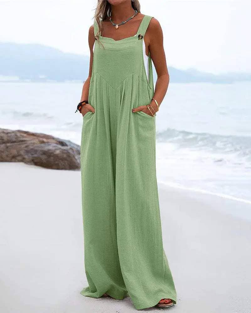 Flarix - Wholesale Jumpsuit - Women's - pastel pocket decor wide leg suspender jumpsuit3