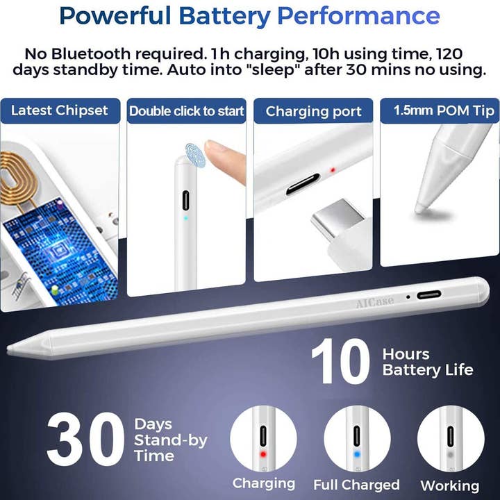 AICase - Wholesale Laptop/Tablet Case - Unisex - Stylus Pen for iPad with Palm Rejection Active Pencil for Precise Writing/Drawing4