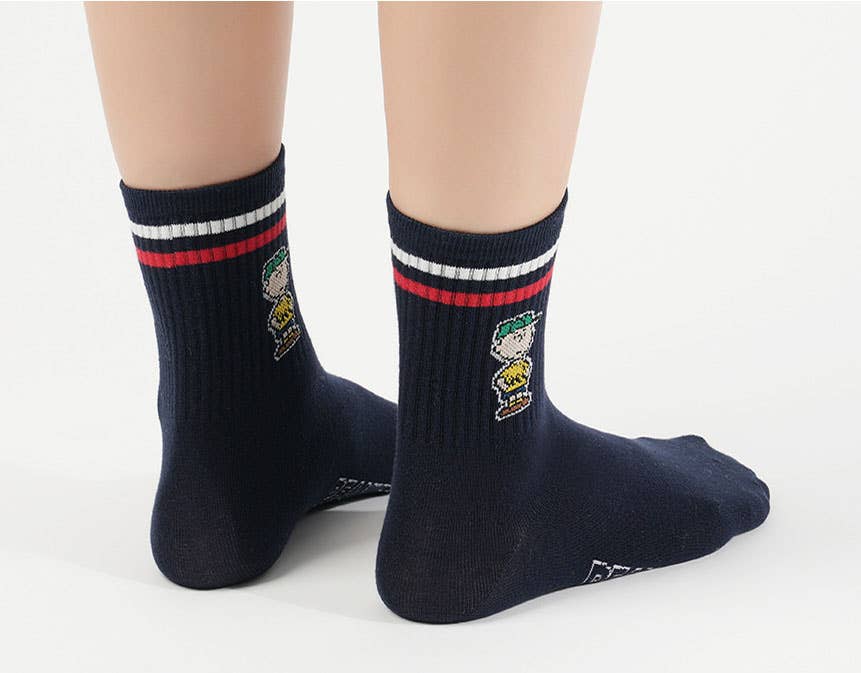 K-Wonderland – Großhandel Socken - Unisex – Peanuts Snoopy & Charlie Brown tägliche Sportknöchelsocken10