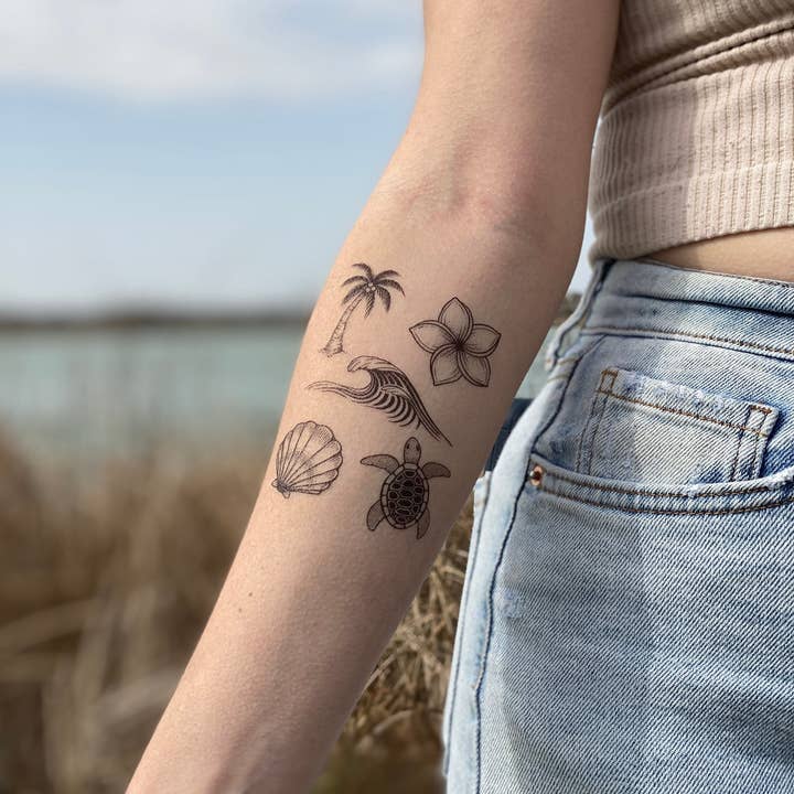 NatureTats - Wholesale Temporary Tattoo - Beach Life Temporary Tattoos3