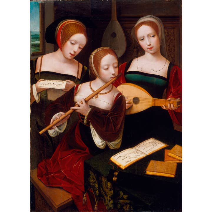 Three Musicians - Fine Art Christmas Card for wholesale by Nelson Line