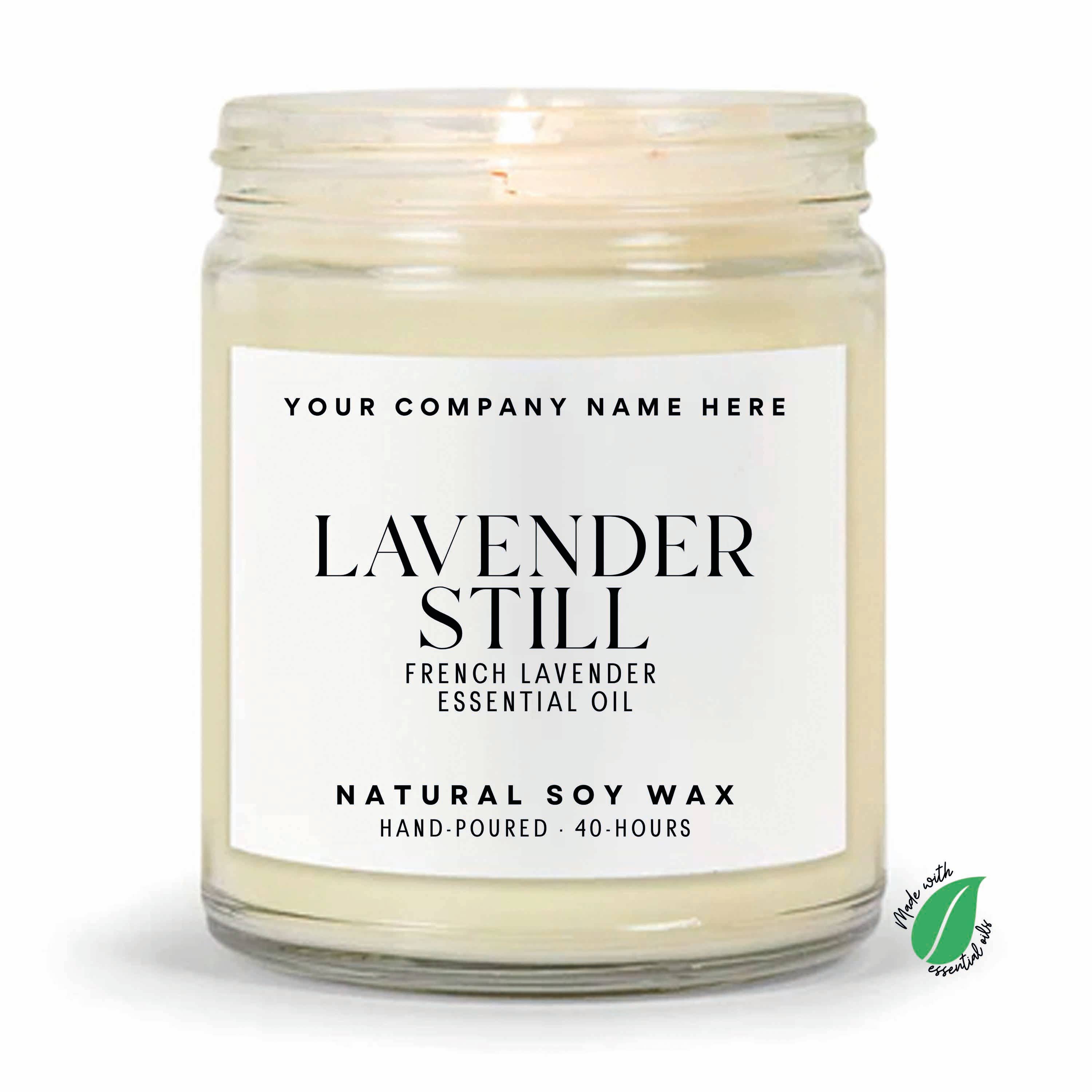 Candle Drop - Wholesale Jar/Filled Candle - Label Style 1 | Wholesale White Label Soy Candle | Clear Jar13