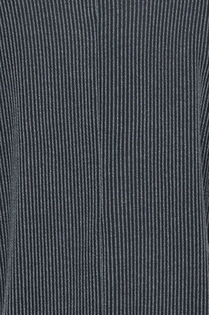 Tres Bien, Inc – Engroshandel Strikket top - Dame – RUND HALS 1/2 ÆRME RIBBET TOP1