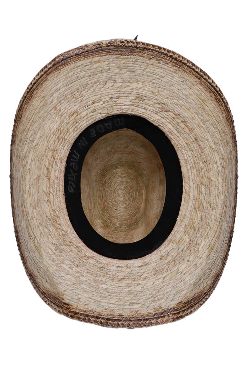 Cap Zone - Wholesale Cowboy Hat - Women's - Vented Vintage Burnt Cutter Palm Straw Cowboy Hat15