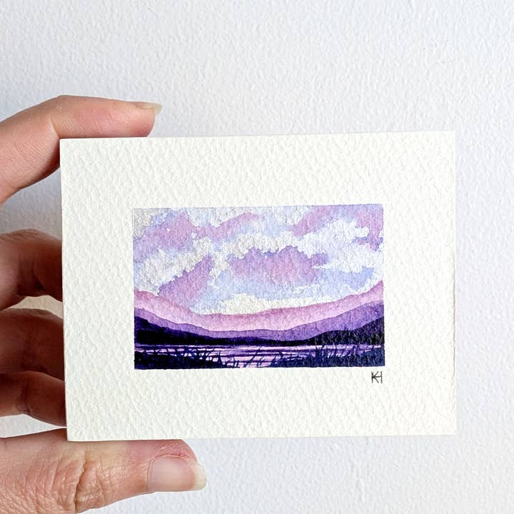 Studio Keturah - Wholesale Painting/Drawing - Original Mini Watercolour Artwork Blocks - PINK2