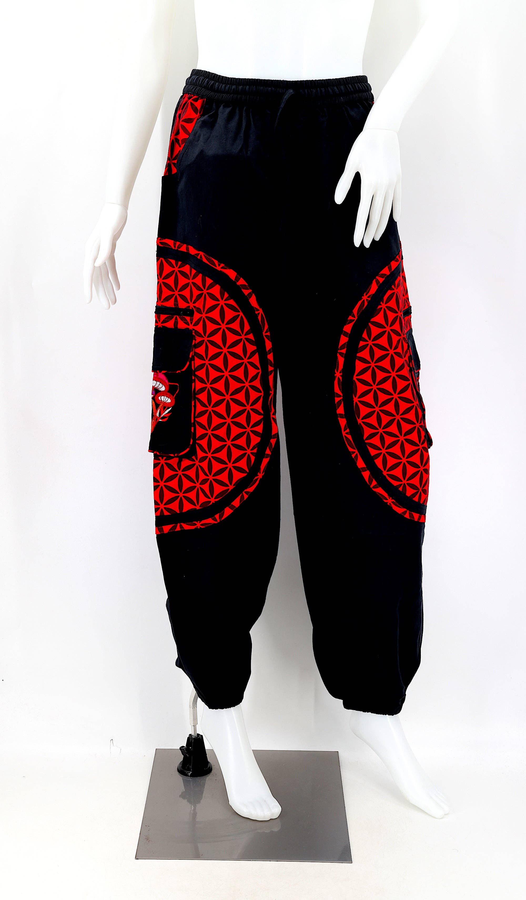 Himalaya Handmade - Wholesale Pants - Women's - Cotton Hippie Handmade Harem Mushroom Embroidered Bohemian Pants40
