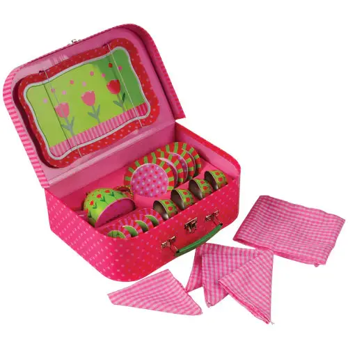 Cre8tive Minds - Wholesale Toy Feeding Set - Kids - 20-Piece Take-Along Tin Tea Set Service for Kids1