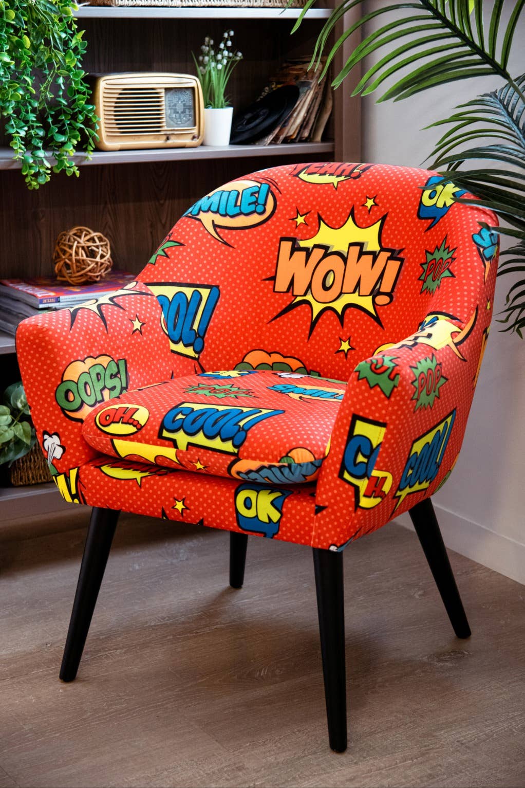 Bergamaschi & Vimercati S.p.a. - Wholesale Chair - Pop Armchair in Polyester and Wood – Multicolored Design, 70.5x65x83 cm1