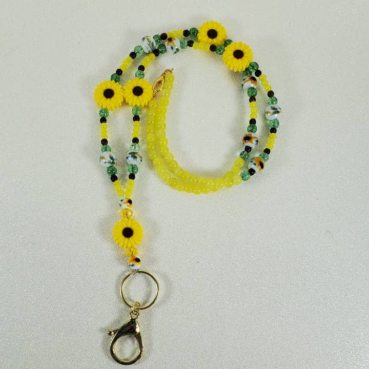 Lanyard: Sunflower for wholesale by Thorneapple Designs