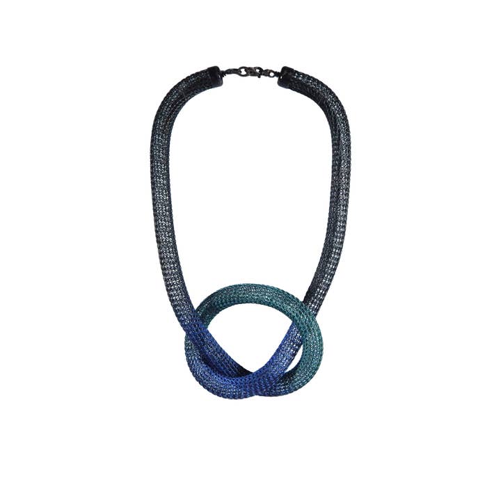 Sarah Cavender Metalworks – wholesale Link & chain necklace – 20" Contemporary Knotted Viking Knit Necklace
