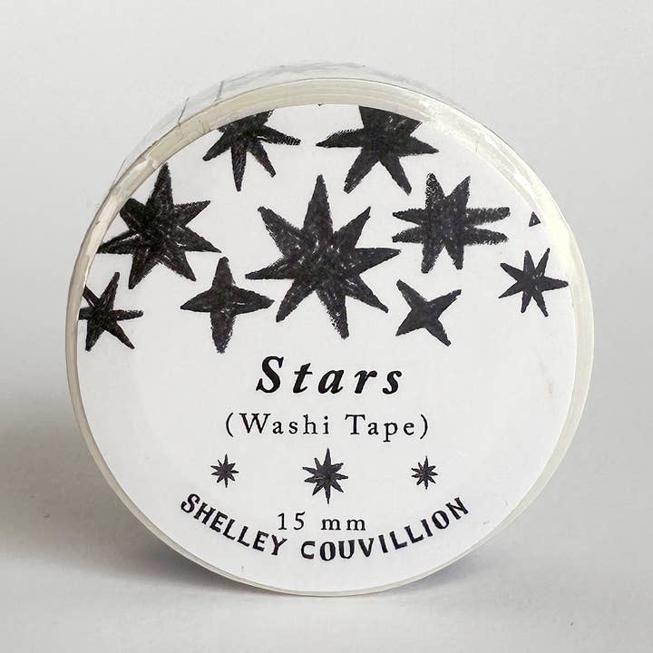 Stars Black and White Pattern Washi Tap for wholesale by Shelley Couvillion