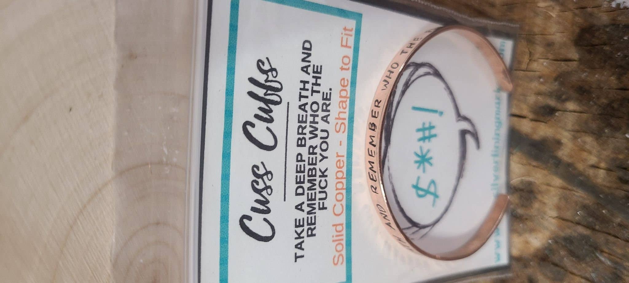 Silver Lining Studio - Vente Bracelet manchette - Bracelet jonc Deep Breath en cuivre ou laiton doré avec inscription4