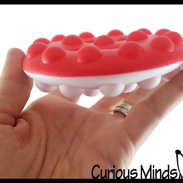 Curious Minds Toys - Wholesale Fidget toy – Kids - 1 Bubble Disc Pop Ball - Bubble Poppers on Ball Squeeze to2