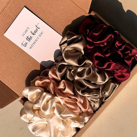 The Blissful - Wholesale Scrunchie - Women's - Satin Silk Scrunchies Bridal Hair Satin Scrucnhies