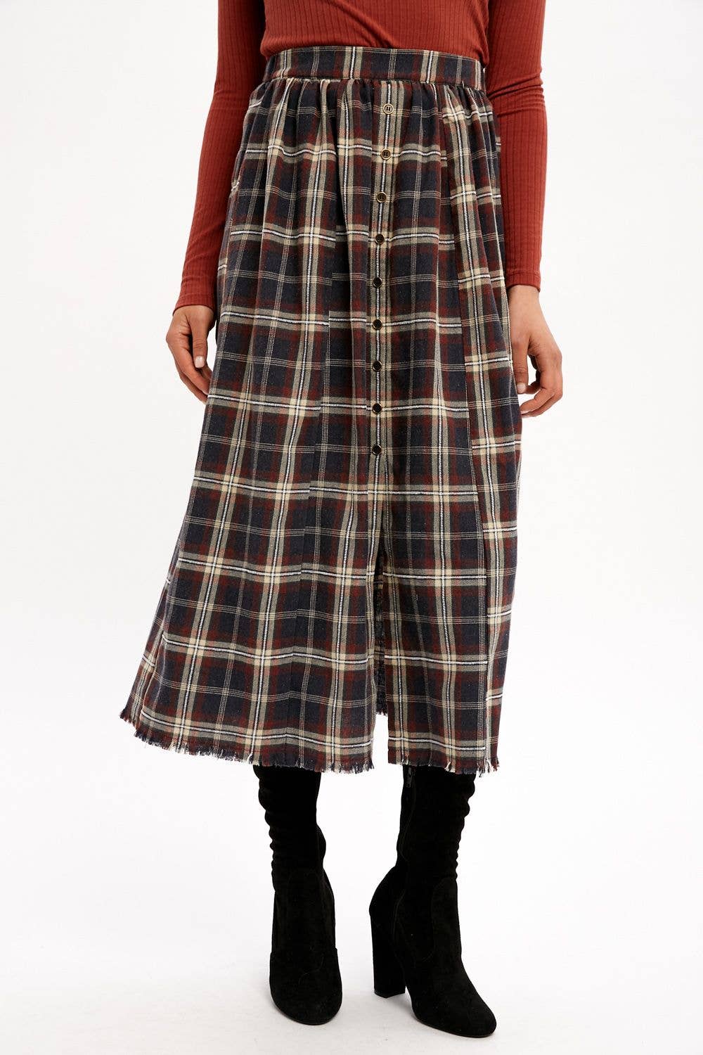 Mystree - Wholesale Skirt - Women's - 20492 Plaid Skirt1