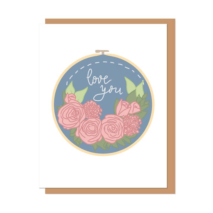 Love You Greeting Card for wholesale by Alina Walker Design