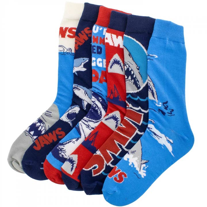 Jaws Hai 6er-Pack Crew-Socken für den Großhandel von HYP