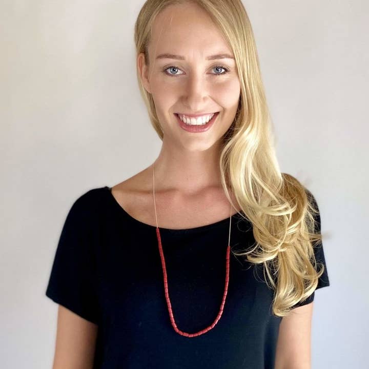 Bijondo - Wholesale Beaded/Pearl Necklace - Minimal handmade wooden necklace Ethiopia