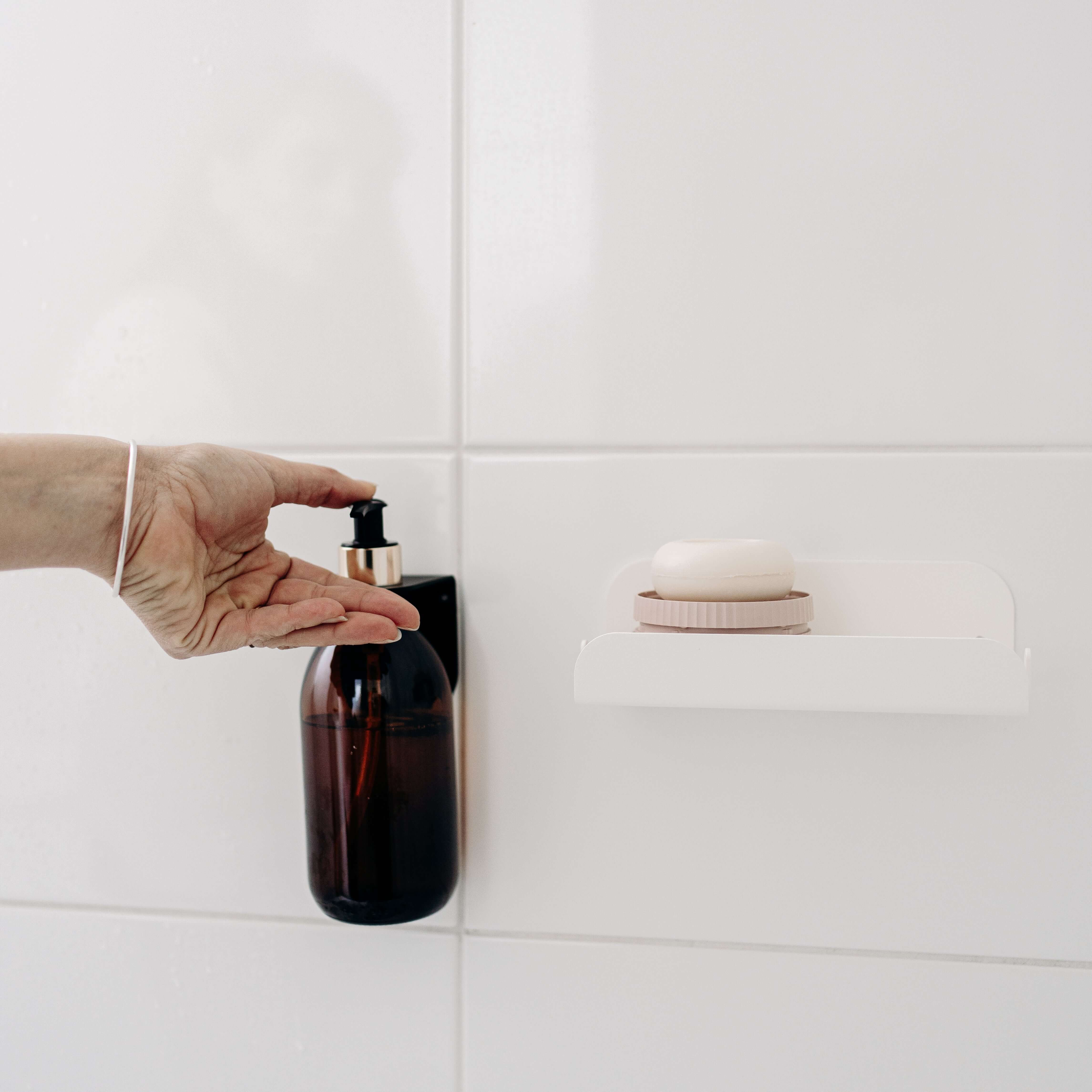 MAMIK - Wholesale Bathroom Accessory Set - Wall-mounted bottle holder - no drilling - Black5