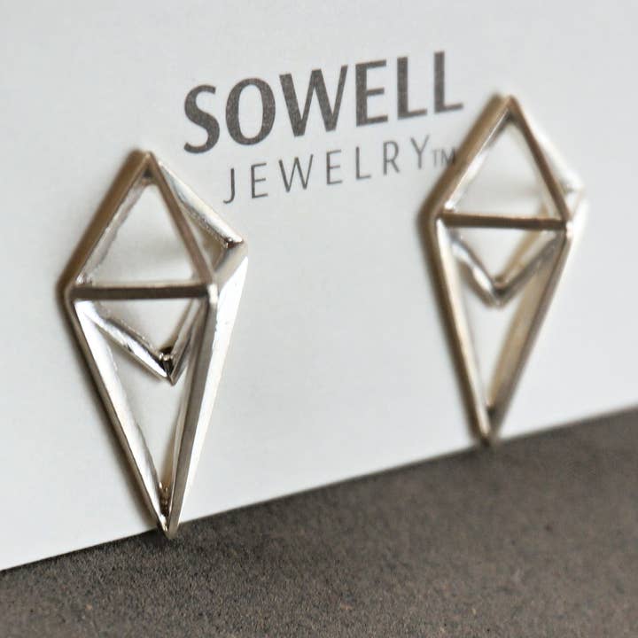 *Limited Edition* Rhombus Stud Earrings for wholesale by Sowell Jewelry