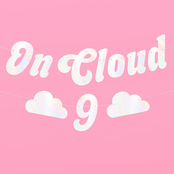 xo, Fetti - Wholesale Party Sign/Banner - Cloud Nine Banner, Bachelorette Party, Baby Shower Decor