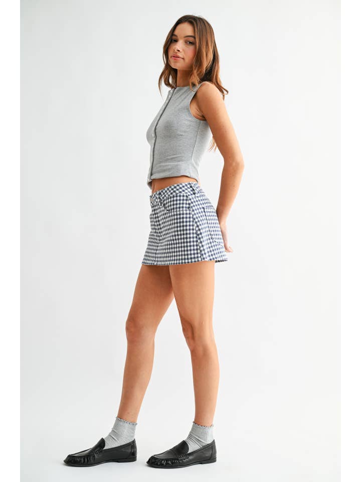 Just USA Jeans - Wholesale Skort - Women's - JT001 - NVY GNGHM - Denim Skort2