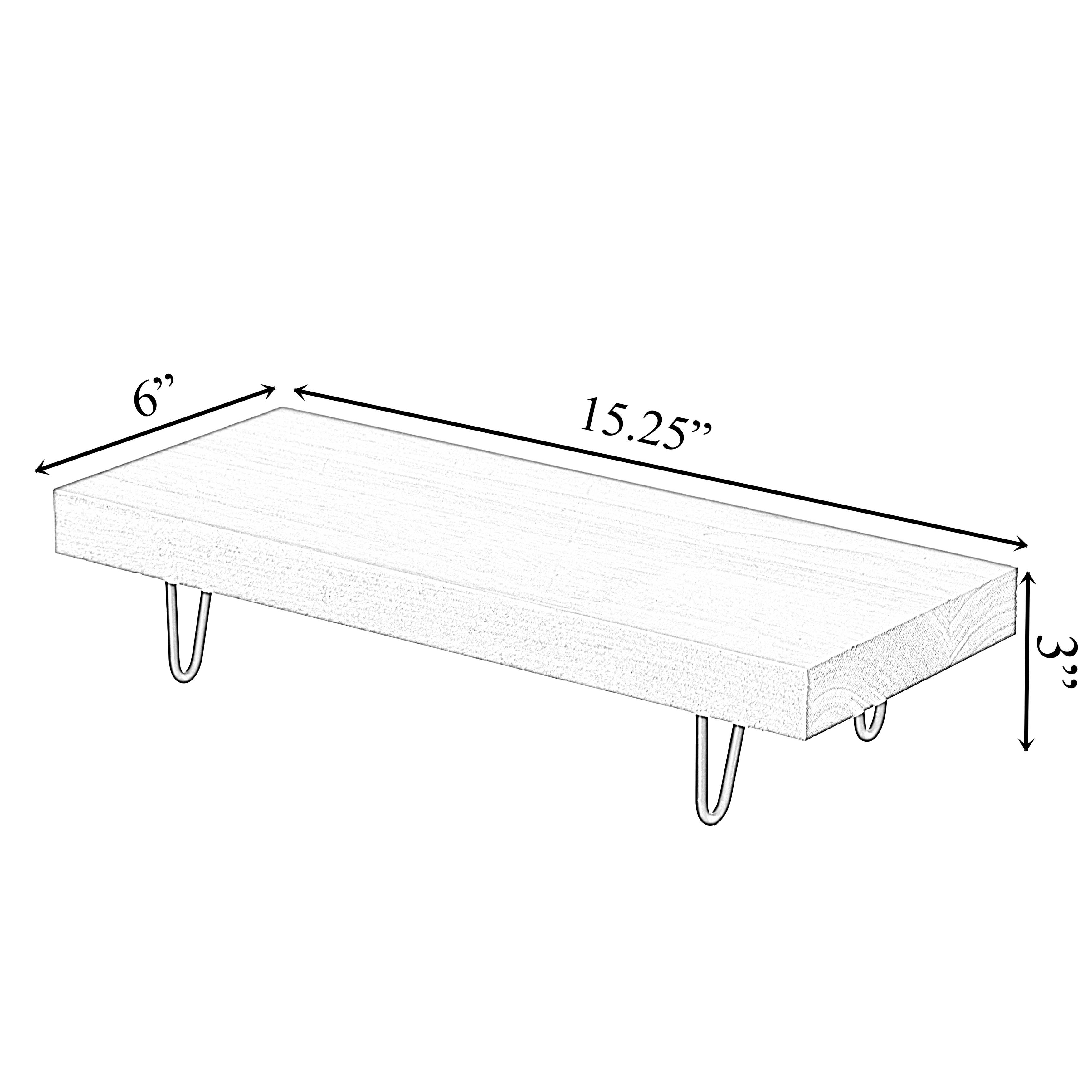Quickway Imports – Engroshandel Serveringsbakke – Serveringsbakke i naturtræ med metalstel, rektangulær2