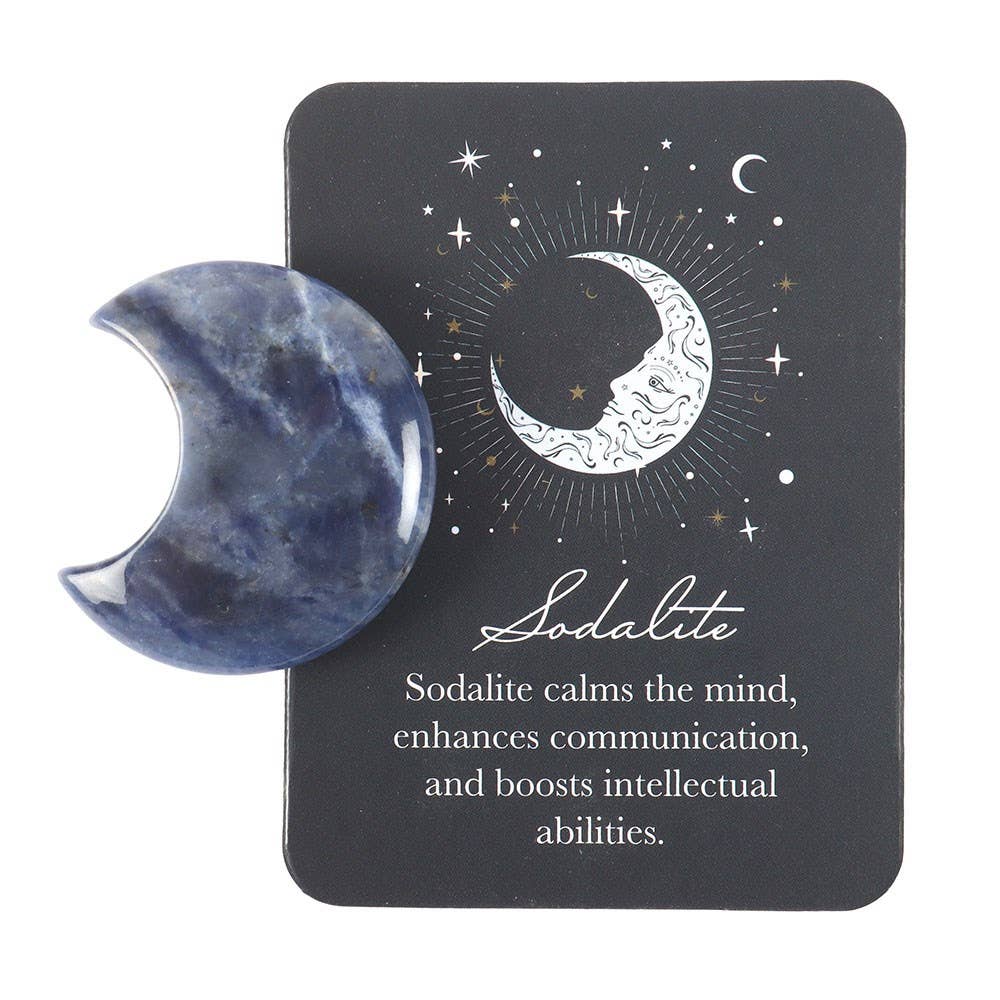 WONDER IMPORTS AUSTRALIA - Wholesale Spiritual stone/crystal - Sodalite Crystal Moon Keepsake Stone in a Box2