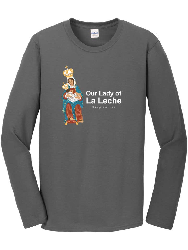 Sock Religious - Wholesale Screen Printed T-Shirt - Unisex - Our Lady of Le Leche - Long Sleeve3