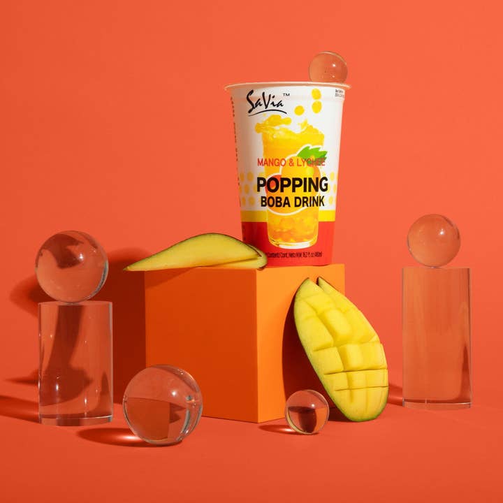 Savia USA - Wholesale Fruit juice - Savia Popping Boba – Trendy Bursting Fruit Pearls, 6 Pack (16.2 fl oz Each) – Perfect for Bubble Tea, Desserts & Drinks – Ready-to-Serve, Fun & Refreshing4