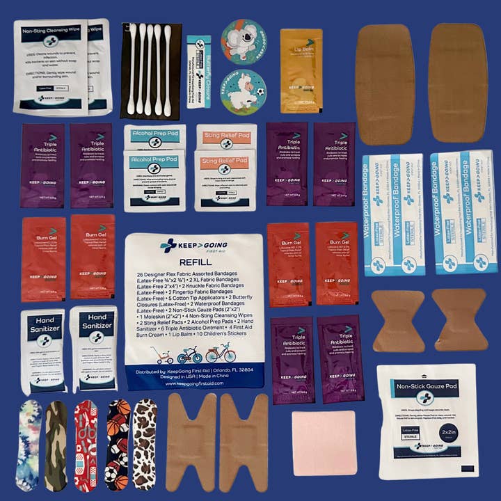 KEEP>GOING First Aid - Wholesale First Aid Kit - Family GoKit Refill (75 Pieces)2